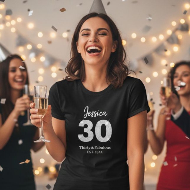 Camiseta 30th birthday womens tshirts thirty milestone  (Criador carregado)