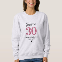Camiseta 30th birthday womens tshirts thirty milestone Pink