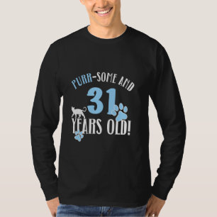 Camiseta 31º Aniversário 31 Anos Gato Mãe Gato Nascido