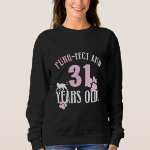 Camiseta 31º Aniversário 31 Anos Gato Mãe Gato Nascido
