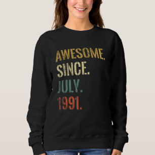 Camiseta 31º Aniversário, 31 anos, Incrível desde julho de 