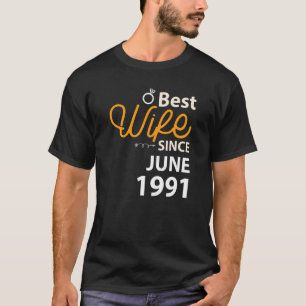 Camiseta 31º aniversário de casamento Melhor esposa desde j
