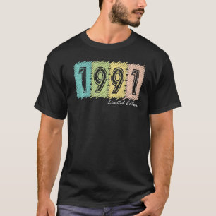 Camiseta 31º Aniversário Senhoras Mens 31 Anos 1991 1