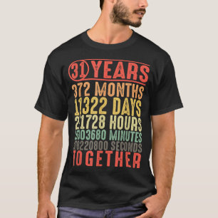 Camiseta 31 anos 31 aniversário de casamento Ofertas para E