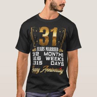 Camiseta 31 Anos Casados - 31.º Aniversário Engraçado