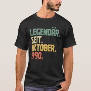 Camiseta 31 anos de aniversário, aniversário é legendár