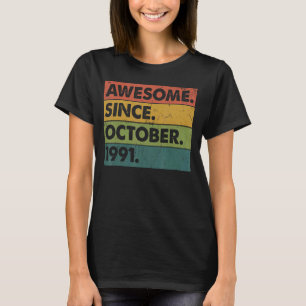 Camiseta 31 Anos De Idade 31º Aniversário Incrível Desde Ou