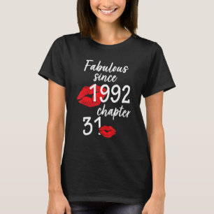 Camiseta 31 anos e fabuloso aniversário desde 1992 chap