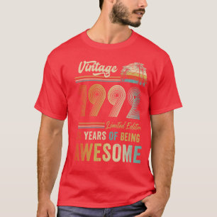 Camiseta 31 anos Vintage 1992 31º aniversário Homens Mulher