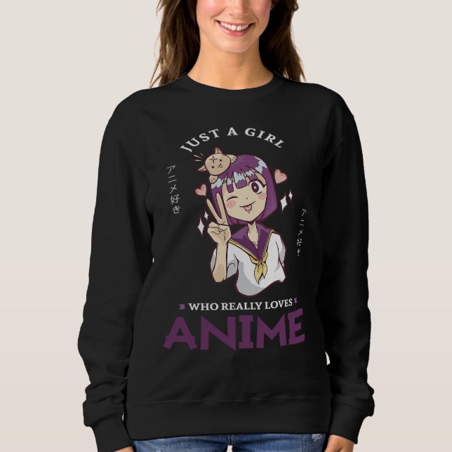 Camiseta 31.Apenas Uma Menina Que Ama Mesmo Anime (Frente)