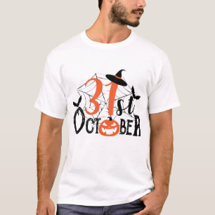 Camiseta 31 de outubro Celebração do Dia das Bruxas