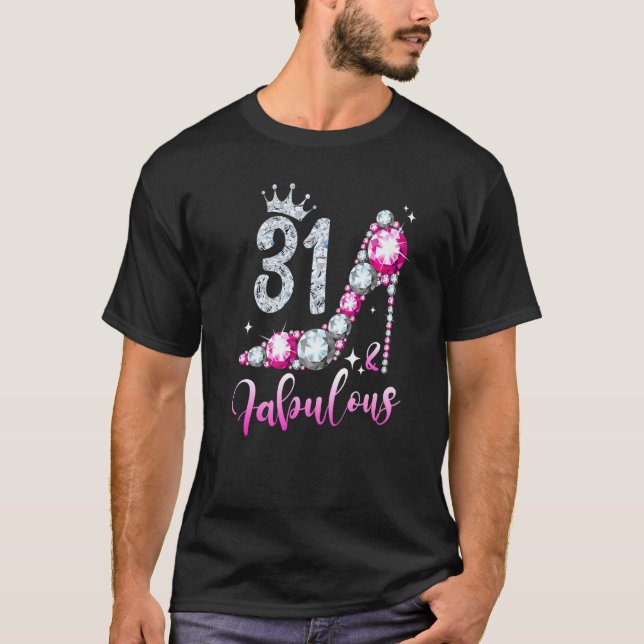 Camiseta 31 E Fabuloso 31º Aniversário, Calçados De Alto Cu (Frente)