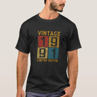 Camiseta 31St Birthday Vintage 1991 Born In 1991 31 Yrs Old