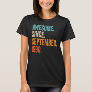 Camiseta 32º Aniversário, 33 anos, Espetacular desde setemb
