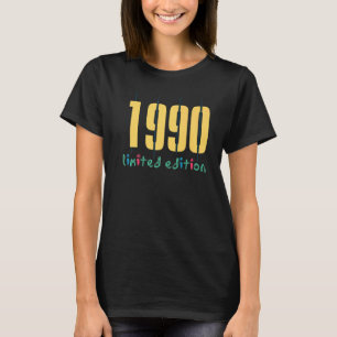 Camiseta 32º Aniversário Damas Mens 32 Anos 1990 2