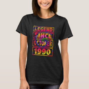 Camiseta 32º Aniversário Legenda de Decoração de Corantes d