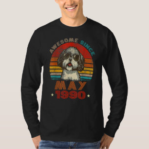 Camiseta 32º aniversário Love Shih Tzu Dogs 32 anos desde M