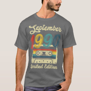 Camiseta 32º Aniversário Ofertas Retro setembro 1990 Casset