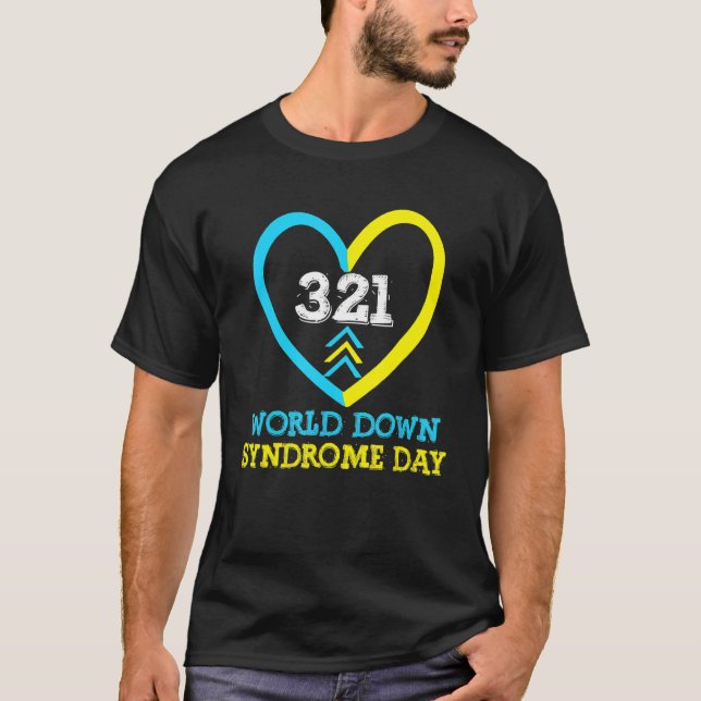 Camiseta 321 Dia Mundial de Sensibilização para a Síndrome  (Frente)