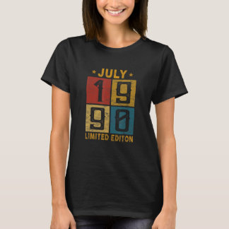 Camiseta 32. º Aniversário, Julho De 1990 Nascer Em 1990 32