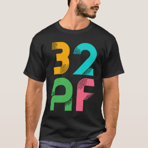 Camiseta 32 AF Vintage 32 Anos De Idade Colorida Retro 32nd