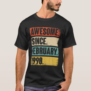 Camiseta 32 Anos De Idade, Presente Incrível Desde Feverei