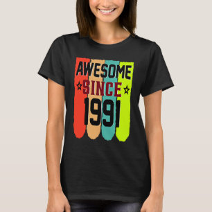 Camiseta 32 anos Vintage 1991 32º aniversário