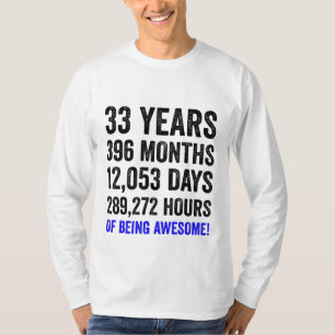 Camiseta 33º Aniversário // A contagem regressiva de Aniv