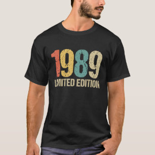 Camiseta 33º Aniversário Damas Mens 33 Anos 1989 Presente 8