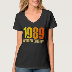 Camiseta 33º Aniversário Damas Mens 33 Anos 1989 Presente 9