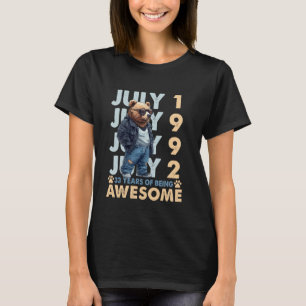 Camiseta 33º Aniversário do Urso Legendas Julho De 1992 33