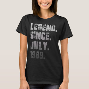 Camiseta 33. º aniversário 33 anos Legenda desde julho de 1