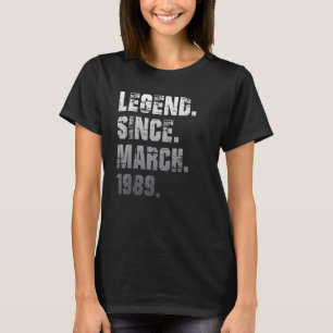 Camiseta 33. º aniversário 33 anos Legenda desde março de 1