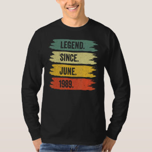 Camiseta 33. º aniversário As Legendas De Vintage Retro For