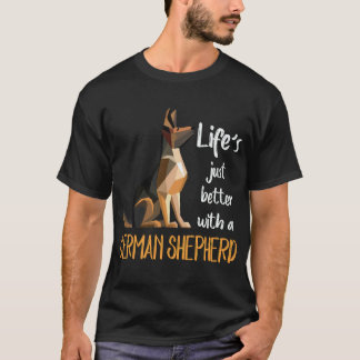 Camiseta 33 A vida é melhor com um Pastor Alemão