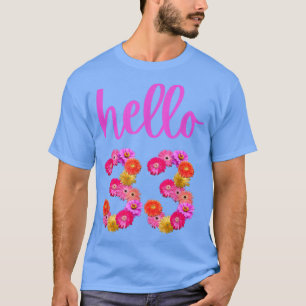 Camiseta 33 Anos De Idade, Flor De Aniversário Olá 33 É O M