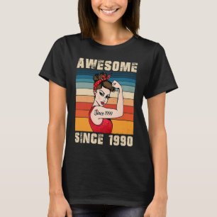 Camiseta 33 anos de idade incrível desde 1990 33º aniversár
