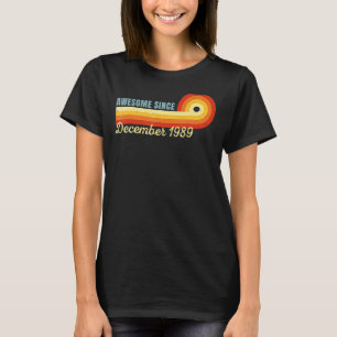 Camiseta 33 anos de idade incrível desde dezembro de 1989 R