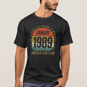 Camiseta 33 anos de idade Presente em janeiro de 1989 Ediç
