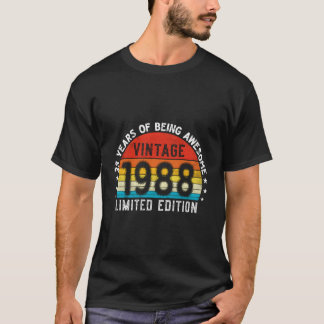 Camiseta 33 Anos De Incrível 1988 Vintage 33ª Nascimento