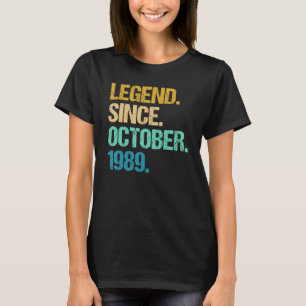 Camiseta 33 Anos De Legenda Desde Outubro De 1989 33º Nasci