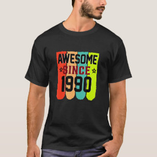 Camiseta 33 anos Vintage 1990 33º aniversário