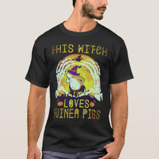 Camiseta 33 Essa Bruxa Ama Porquinhos Da Índia No Halloween