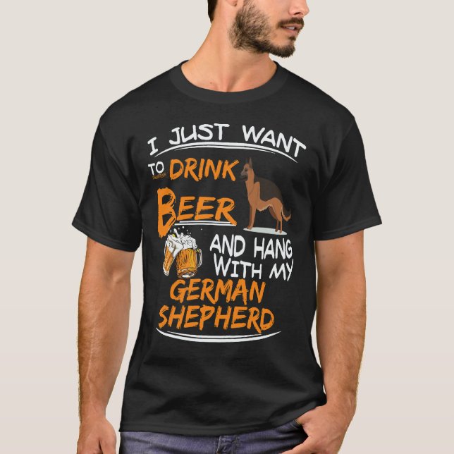 Camiseta 33 Eu só quero beber cerveja e ficar com meu germ (Frente)
