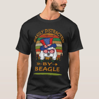 Camiseta 33 Facilmente Distraído Por Beagle