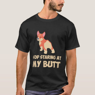 Camiseta 33 Pare de olhar para a minha bunda Corgi