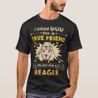 Camiseta 33 Perguntou a Deus - Amigo Verdadeiro - Um Beagle