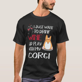 Camiseta 33 Só Quero Beber Vinho Corgi
