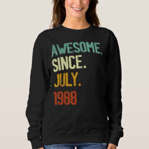Camiseta 34º Aniversário Impressionante Desde Julho De 1988