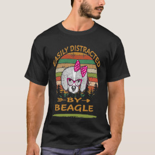 Camiseta 341 Facilmente Distraído Por Beagle